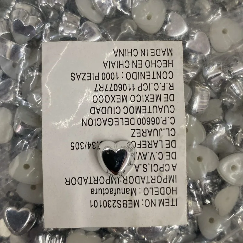 CORAZON 8MM PLATA
